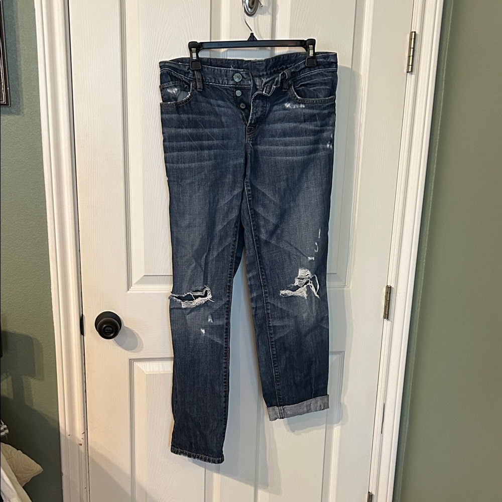 LOFT Dark Blue Boyfriend Jeans